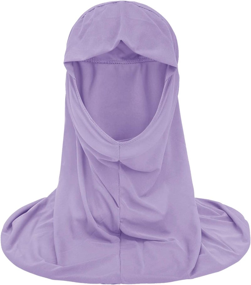 NICEYST Girls Instant Hijab Muslim Arab Scarf Shawls Neck Wrap Kids Islamic Solid Color Headscarf Turban for 7-12 Years Old - Image 2